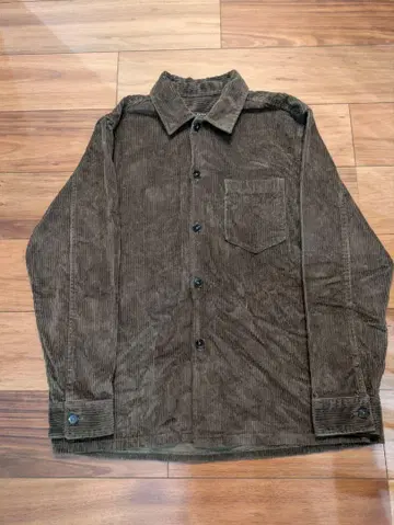 ZARA 코듀로이 긴팔 셔츠 카키