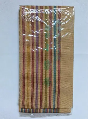 본격 치쿠젠 하카타 오리 코부쿠로 오비 리버서블 베이지/ 스트라이프