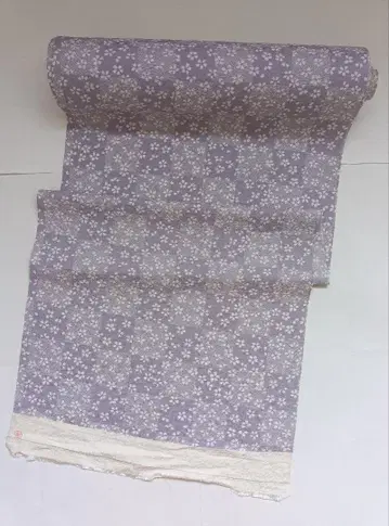 기모노 옷감 순수 실크 코몬 미니 꽃무늬 연한 퍼플 리메이크 용품