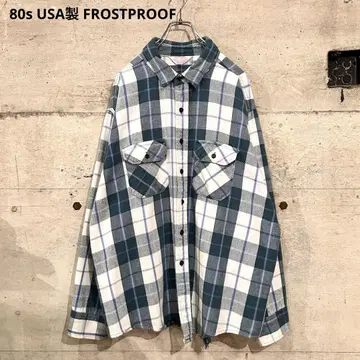 80s USA FROSTPROOF 플란넬 셔츠 체크 빅 사이즈