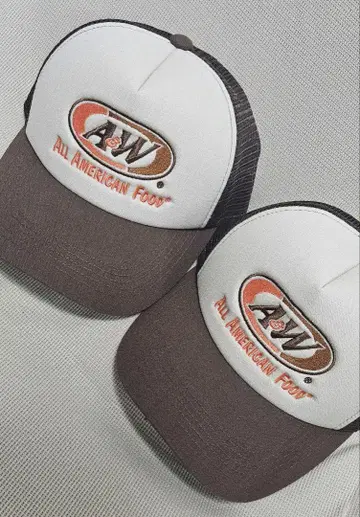 새상품 미사용 택 포함 A&W 메쉬 캡 브라운 2개 세트