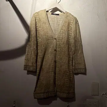 LEONARD 레오나르 베이지 롱 가디건