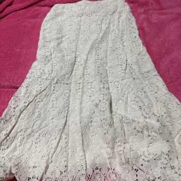 XL 화이트 롱 스커트