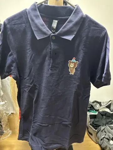 BEAMS 네이비 피케 셔츠 M 사이즈