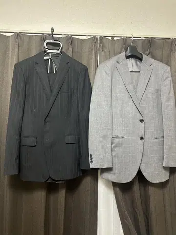 비즈니스 정장 그레이 블랙 2세트