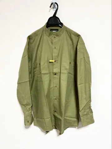 m765 THE SCOTCH HOUSE 올리브 그린 밴드 카라 셔츠 M