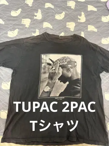 초레어! TUPAC 2PAC 빈티지 사진 T셔츠 블랙 N.W.A