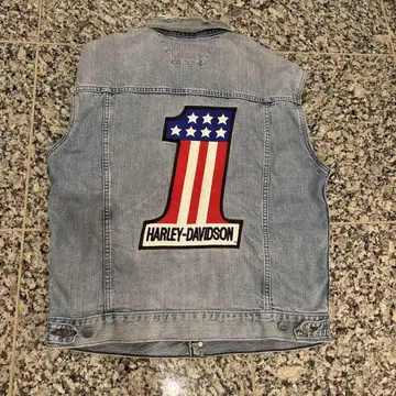 HARLEY-DAVIDSON 데님 베스트 데님 자켓 할리데이비슨