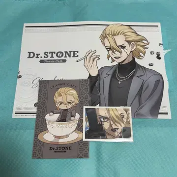 Dr.STONE 아모 카페 런천 매트 장면 사진 포토 카드 스탠리