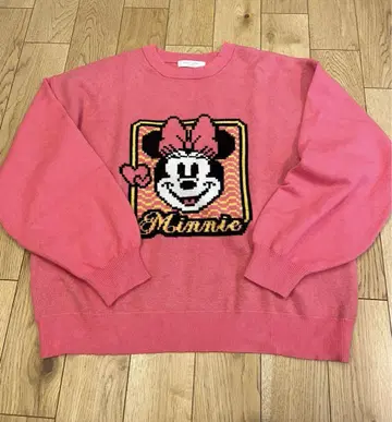 Disney 미니 자수 스웨터 핑크