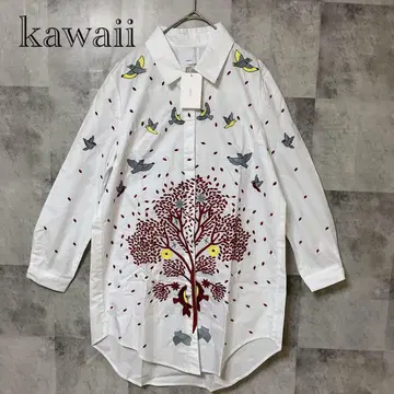 [ kawaii ] 카와이 셔츠 원피스/튜닉 자수 미사용품