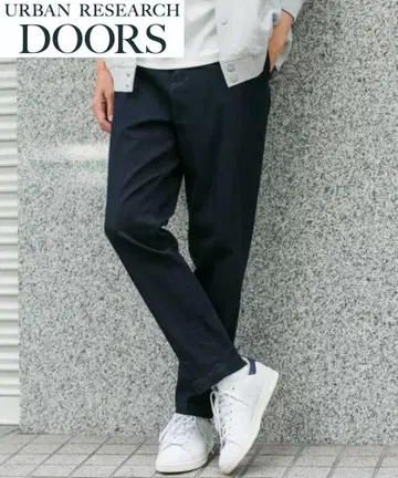 URBAN RESEARCH DOORS 데님 테이퍼드 트라우저 S