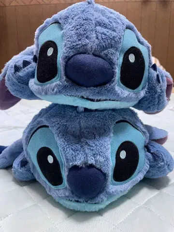 스티치 누워있는 봉제 인형 2개 세트