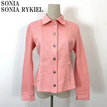 소니아 리키엘 코튼 긴팔 절개 자켓 핑크 40 B164