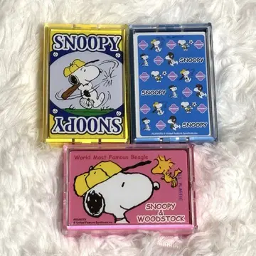 미사용 새상품 SNOOPY 스누피 플라스틱 카드놀이 3세트