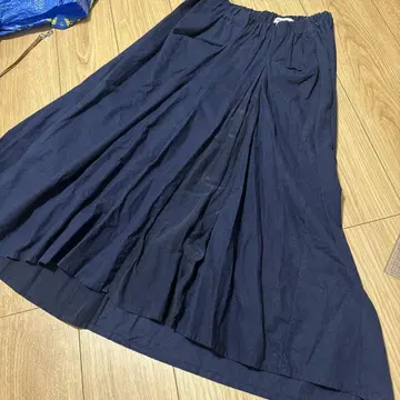 새상품급 플랜테이션 롱 스커트 턱 플레어