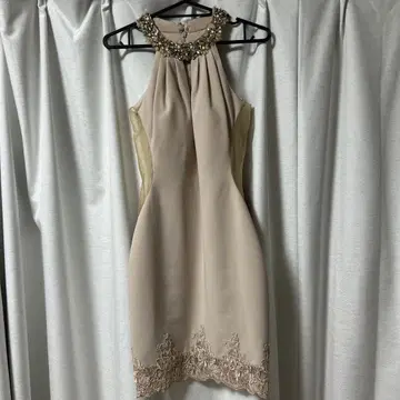 AR ANGELR 베이지 핑크 하이넥 드레스 S