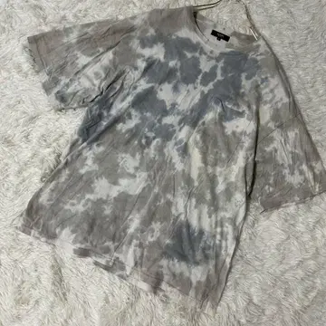 BEAMS 타이 다이 패턴 T셔츠 그레이 M