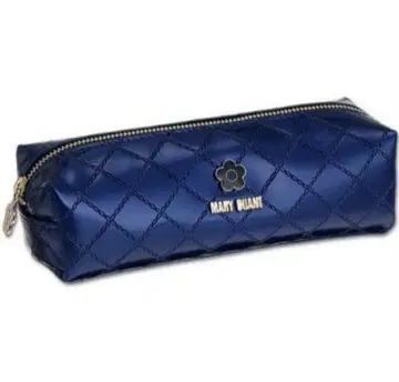 MARY QUANT 에나멜 다이아 스퀘어 펜 케이스 블루