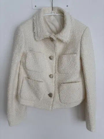 ANAYI 아이보리 트위드 자켓