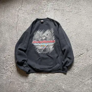 00's Harley-Davidson cafe print sweat