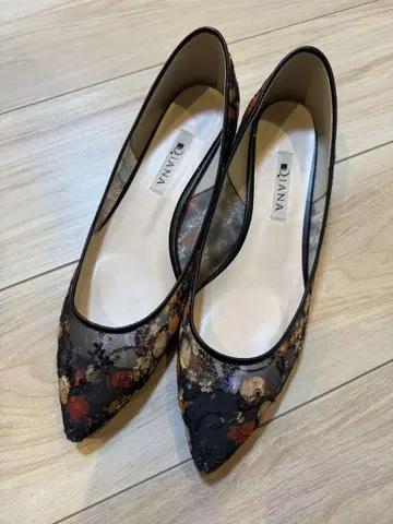 다이애나 펌프스 류 젤 회화 튤 레이스 블랙 24cm