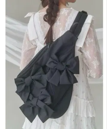 메리제니 ribbon 원 숄더백 블랙