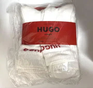 HUGO BOSS 양말 로고 디테일 쿼터 길이 삭스 6족 세트