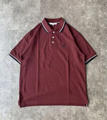 U.S.POLO ASSN. 반팔 피케 셔츠 보르도 M 사이즈