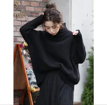 [ ungrid ] 하이넥 와이드 볼륨 니트
