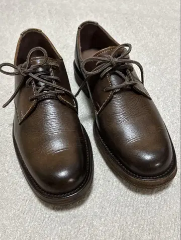 MOTO 1632 사이즈 0 브라운 플레인토 옥스퍼드 가죽 신발