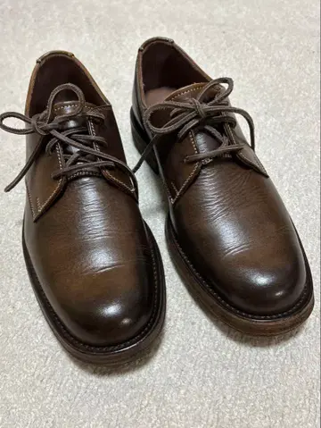 MOTO 1632 사이즈 0 브라운 플레인토 옥스퍼드 가죽 신발