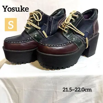 Yosuke U.S.A 통굽 레이스업 부츠