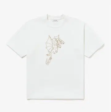 사이즈 3 고질라 라코스테 킹 기도라 T셔츠 화이트 LACOSTE
