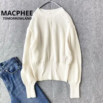 [ 새상품급 ] MACPHEE 정가 1만 6천 엔 크루넥 니트 코튼