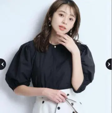 새상품 저스길리티 볼륨 슬리브 셔츠 블라우스 퍼프 슬리브 화이트 M