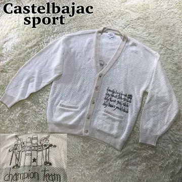 까스텔바작 스포츠 메쉬 니트 가디건 화이트 자수 로고 3