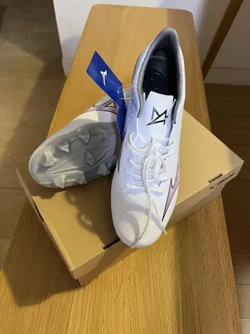 미즈노 축구화 (미즈노 알파 SELECT) 27.5cm 화이트