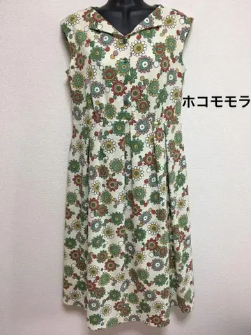 호코모모라 플라워 프린트 원피스 레트로 꽃무늬 일본제 이토킨