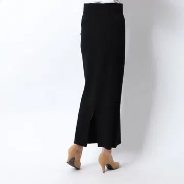 스트레이트 리브 니트 롱 스커트 [ Mila Owen ]