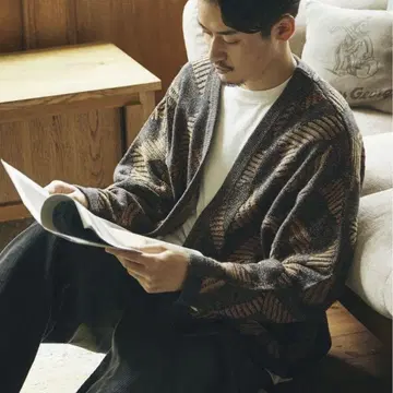 [새상품급] JOURNALSTANDARD 자카드 가디건 남성용 S
