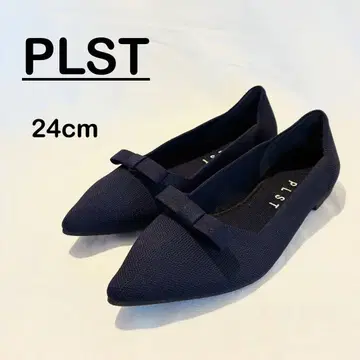 PLST/플라스테 니트 펌프스 플랫슈즈 24cm