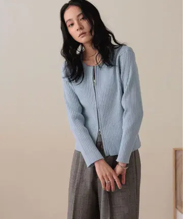 LOWRYSFARM WZIP 리브 가디건 LS 583233 블루