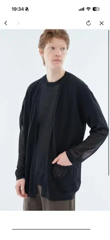 에스트네이션 시어 니트 토퍼 블랙 XL 사이즈