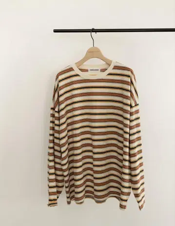 CAVEZA ROSSO 보더 롱 T