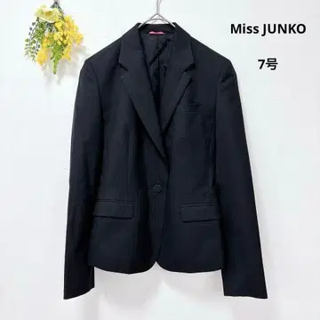새상품급 Miss JUNKO 테일러드 자켓 7호 블랙 스트라이프 S