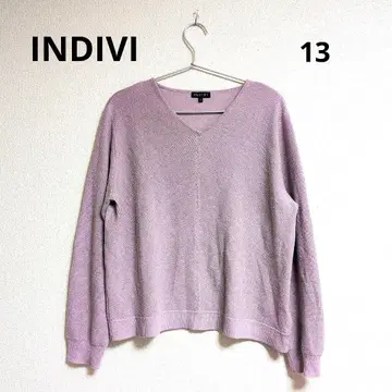 0264 INDIVI 인디비 라메 V넥 긴팔 스웨터 13