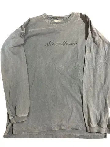 00s 90s Eddie Bauer 로고 프린트 롱T셔츠 맨투맨