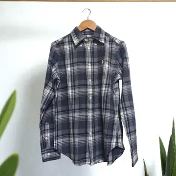 새상품급 [ 폴로 랄프로렌 ] 긴팔 셔츠 XS 체크 무늬 카라 부착