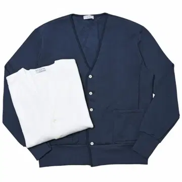 ELACIO 코튼 맨투맨 가디건 V-NK CARDIGAN